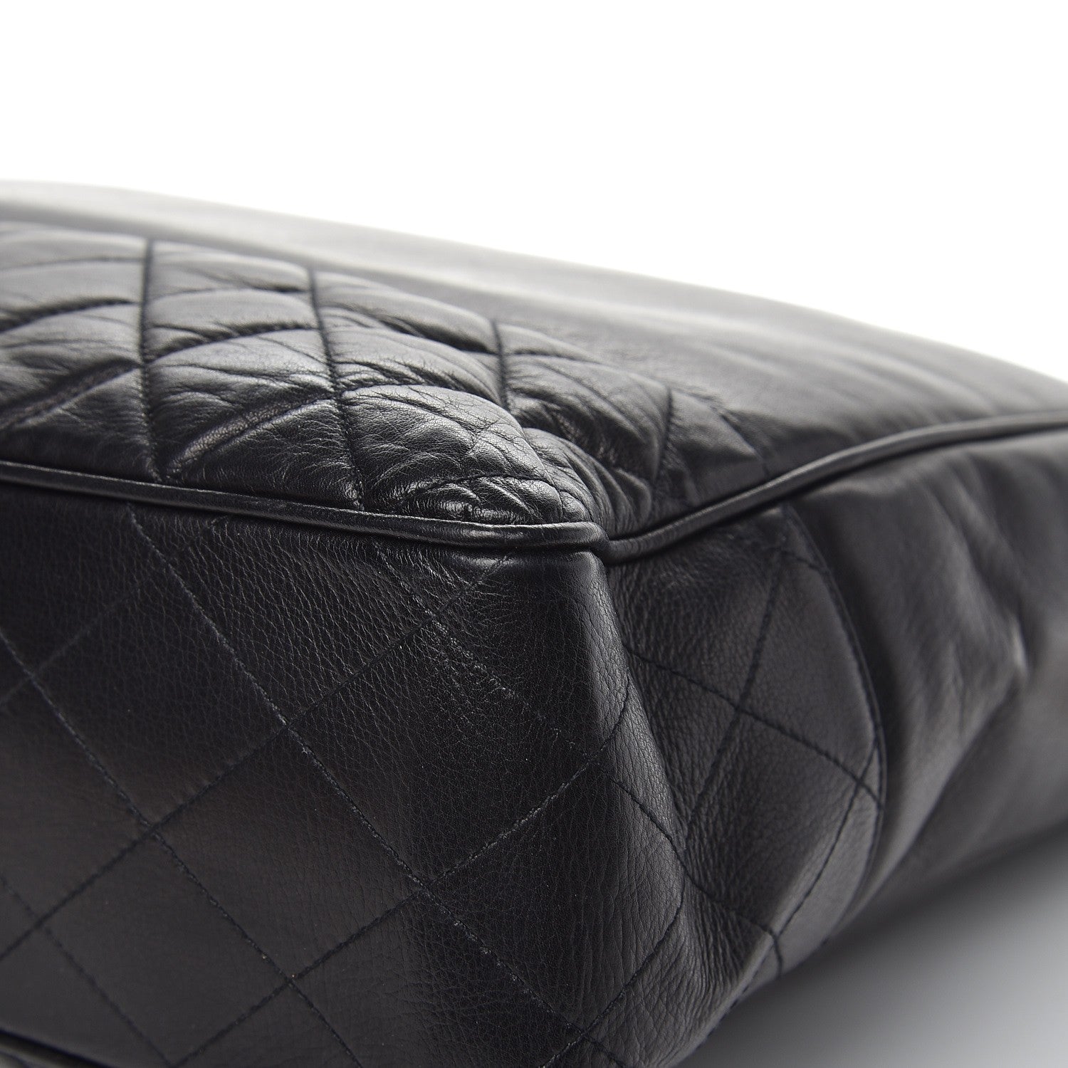 Chanel Lambskin Quilted Large Shoulder Bag Black 11 of 13