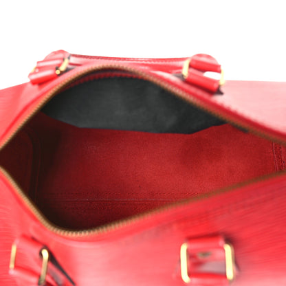 Louis Vuitton Epi Speedy 25 Castillan Red 5 of 13