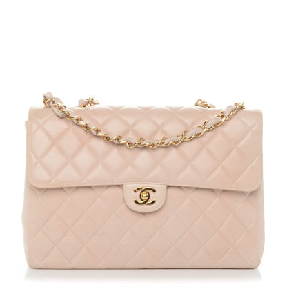 Chanel Lambskin Quilted Jumbo Single Flap Pink 1 of 7