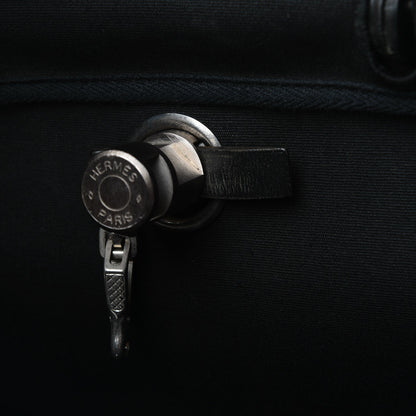 Hermes Toile Vache Calfskin Herbag 39 MM Black 11 of 24