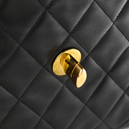Chanel Lambskin Quilted XL Jumbo Single Flap Black 10 of 16