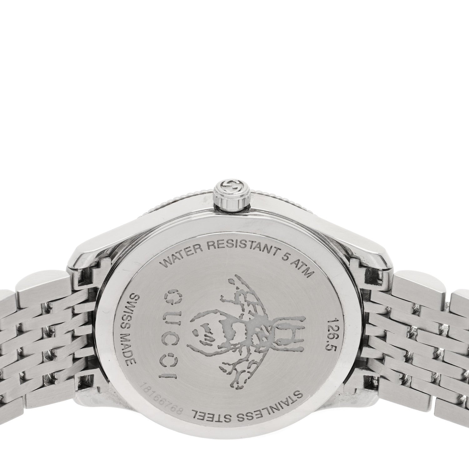 Gucci Stainless Steel 29mm G-Timeless Bee Quartz Watch Black 4 of 4