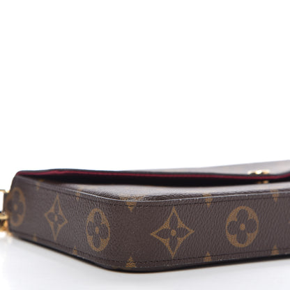 Louis Vuitton Monogram Pochette Felicie Chain Wallet Fuchsia 6 of 9