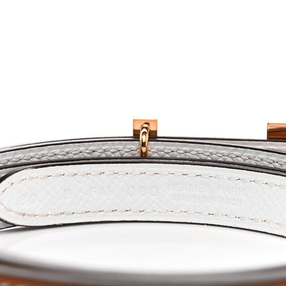 Hermes Swift Epsom 13mm Focus Medor Laquee Belt Gold White 5 of 8