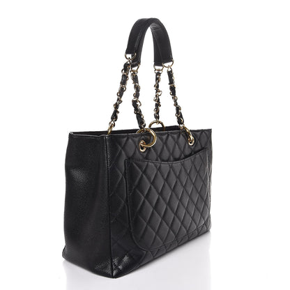 Chanel Caviar Quilted Grand Shopping Tote GST Black 3 of 7