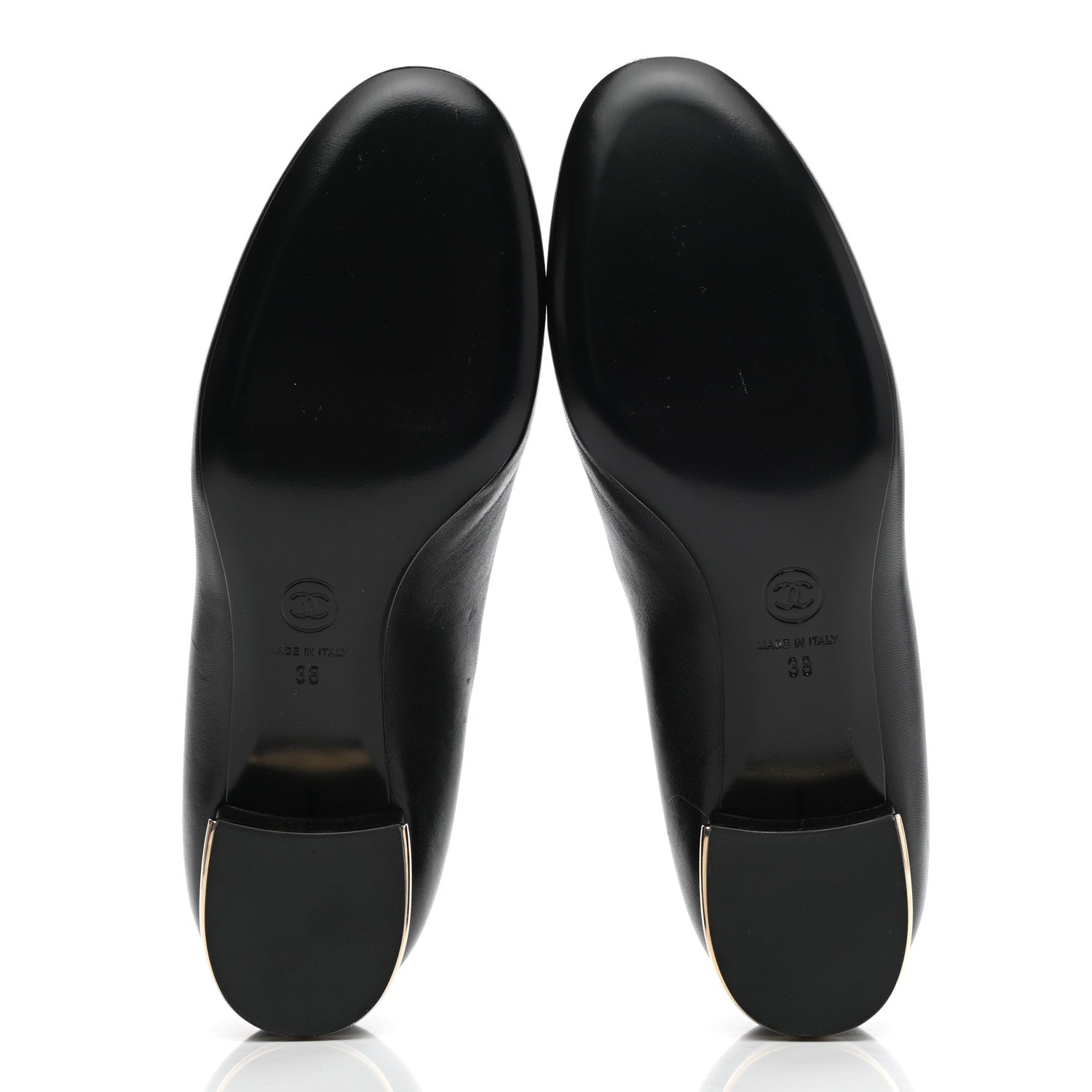 Chanel Lambskin Camellia Ballerina Flats 38 Black 5 of 11