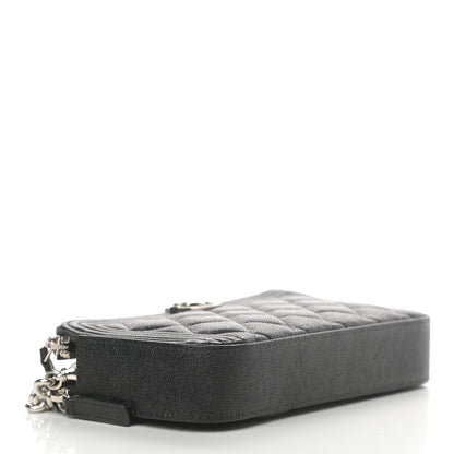 Chanel Caviar Quilted Small Boy Clutch With Chain Black 4 of 14