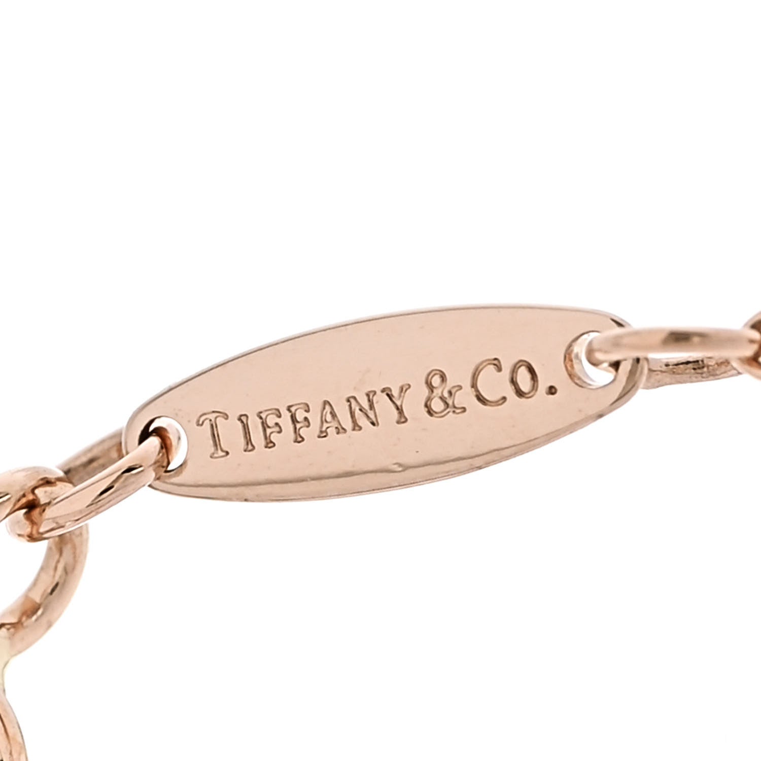 Tiffany 18K Rose Gold Diamond Elsa Peretti Diamonds by the Yard Open Heart Bracelet 4 of 5