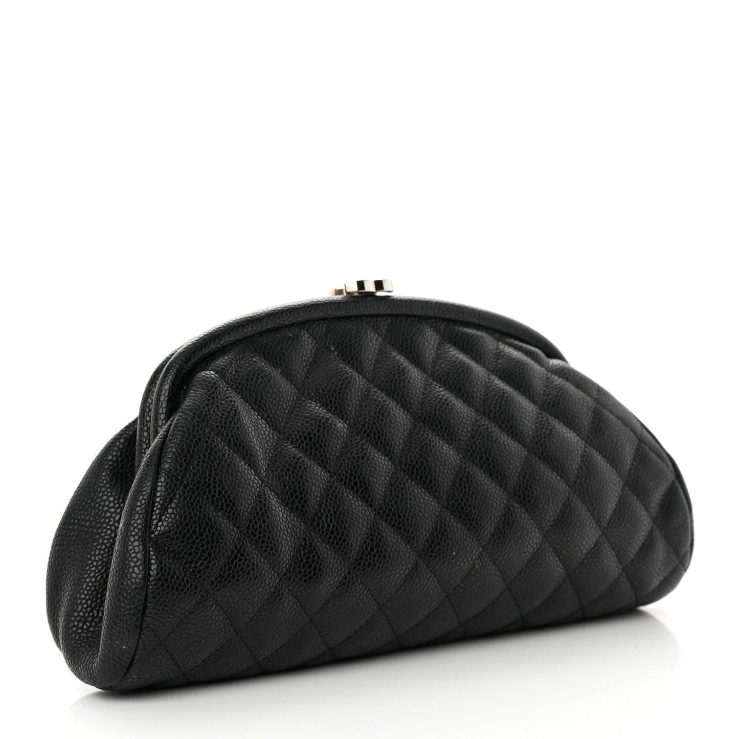 Caviar Quilted Timeless Clutch Black