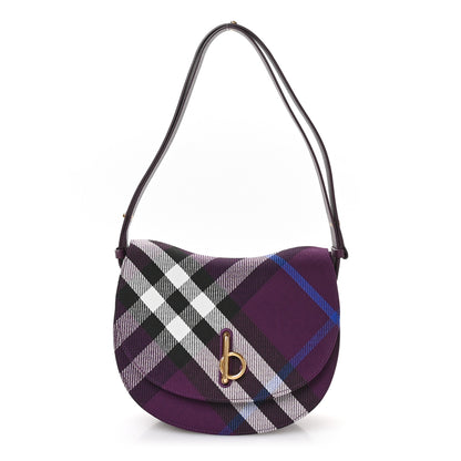 Burberry Jacquard Check Medium Rocking Horse Crossbody Pansy 1 of 11