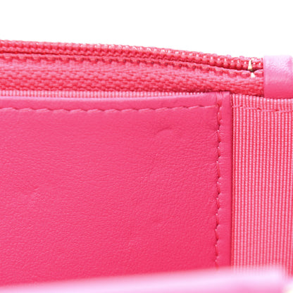 Chanel Tweed Quilted Wallet On Chain WOC Pink Blue White 12 of 12