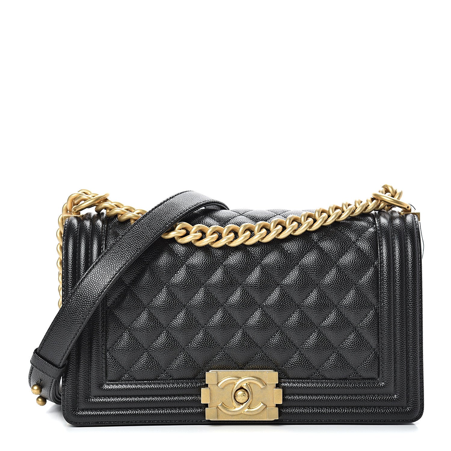Chanel Caviar Quilted Medium Boy Flap Black 1 of 9