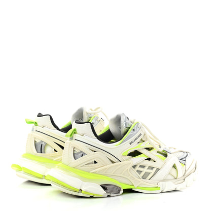 Balenciaga Rubber Mesh Bi-Color Mens Track.2 Open Sneakers 42 White Fluo Yellow 4 of 7