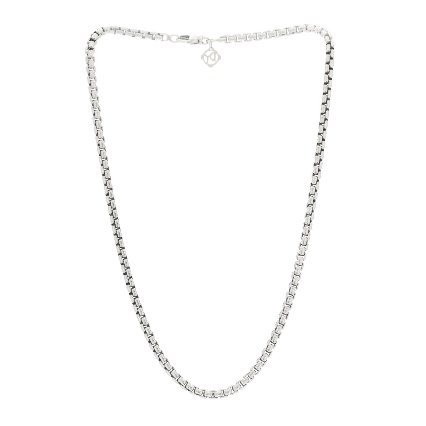 Sterling Silver 14K Yellow Gold 3.6mm Box Chain Necklace 16"