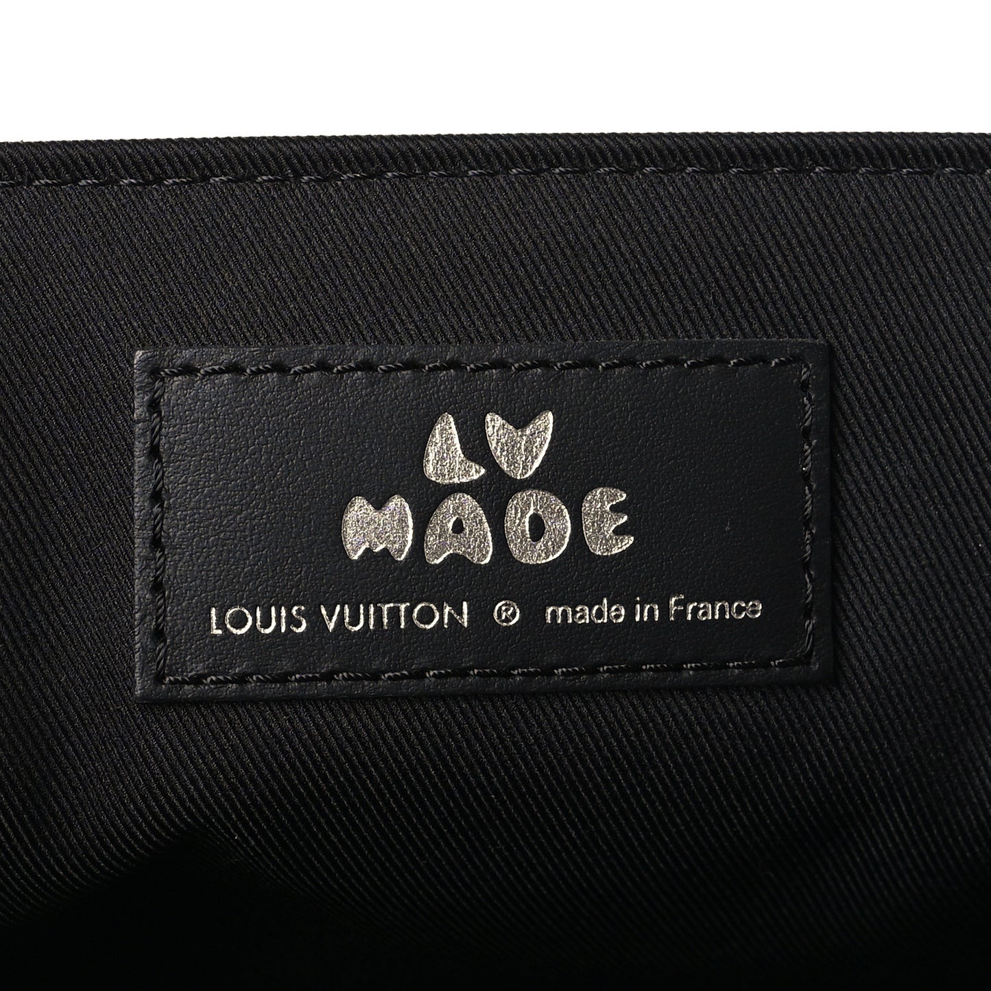 X NIGO Taurillon Monogram Denim Drip Besace Tokyo Black