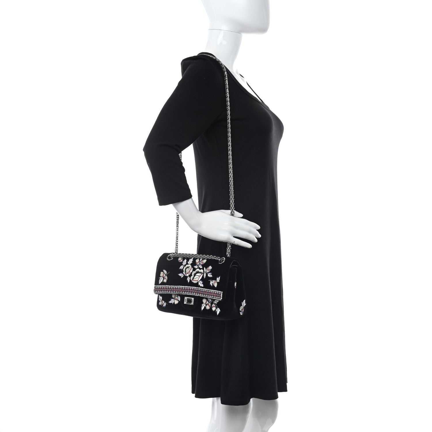Chanel Velvet Embroidered 2.55 Reissue 225 Flap Multicolor 2 of 11