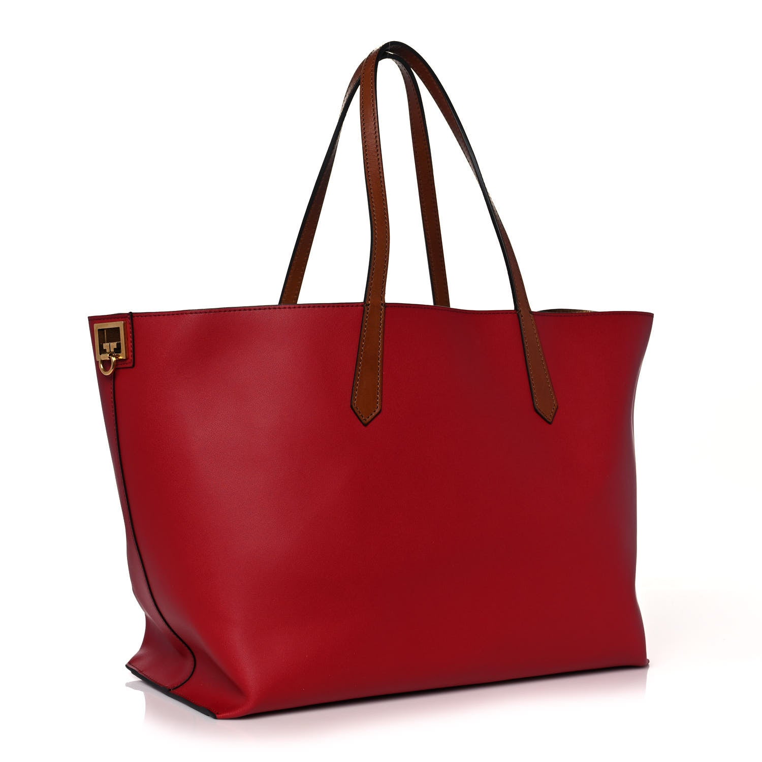 Givenchy Calfskin Medium GV Shopper Tote Dark Red 3 of 14