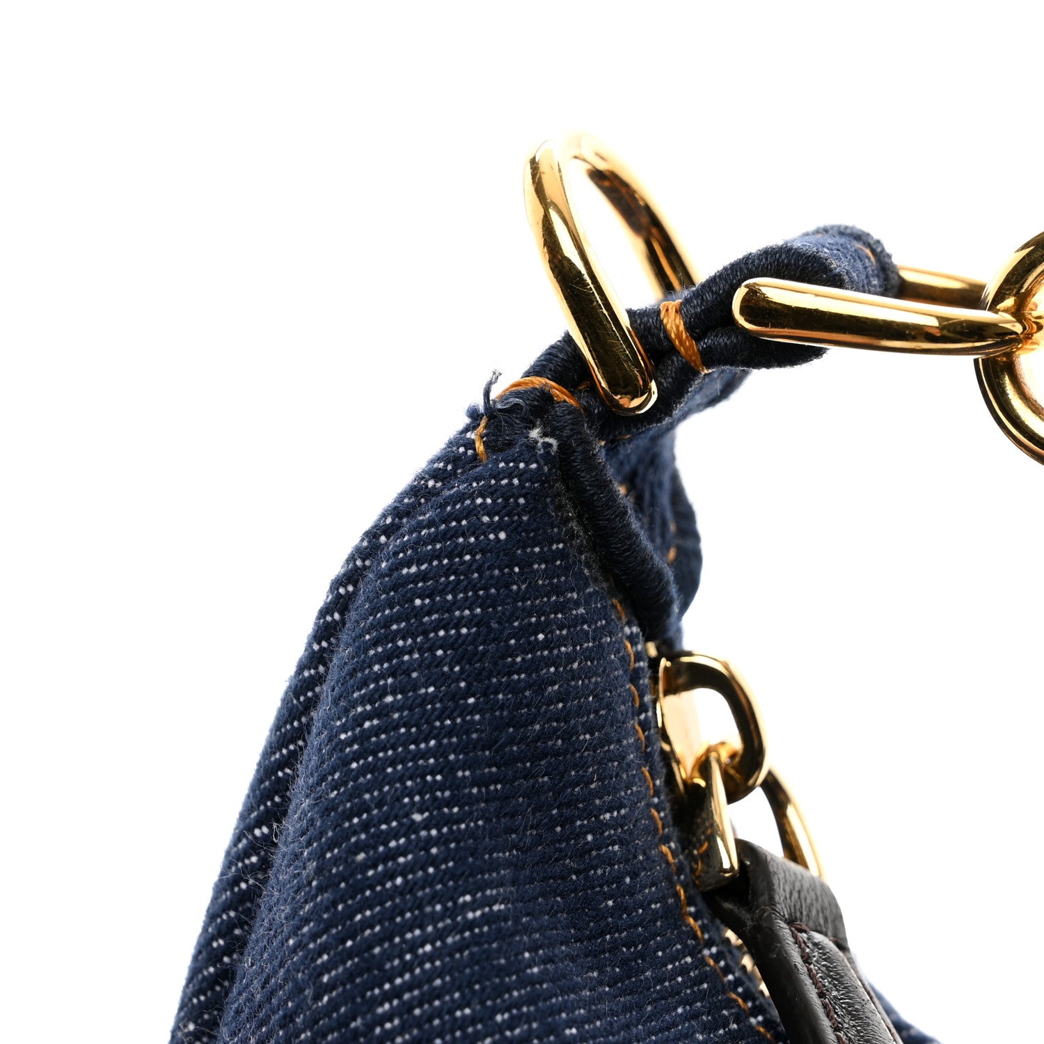 Fendi Denim Shiny Nappa Nano Fendigraphy Hobo Charm Blue Moro 10 of 10