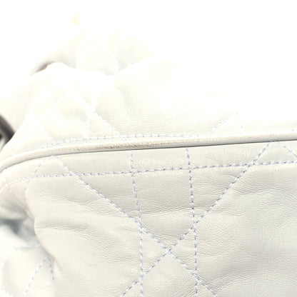 Christian Dior Lambskin Drawstring Cannage Flap Bag White 12 of 12