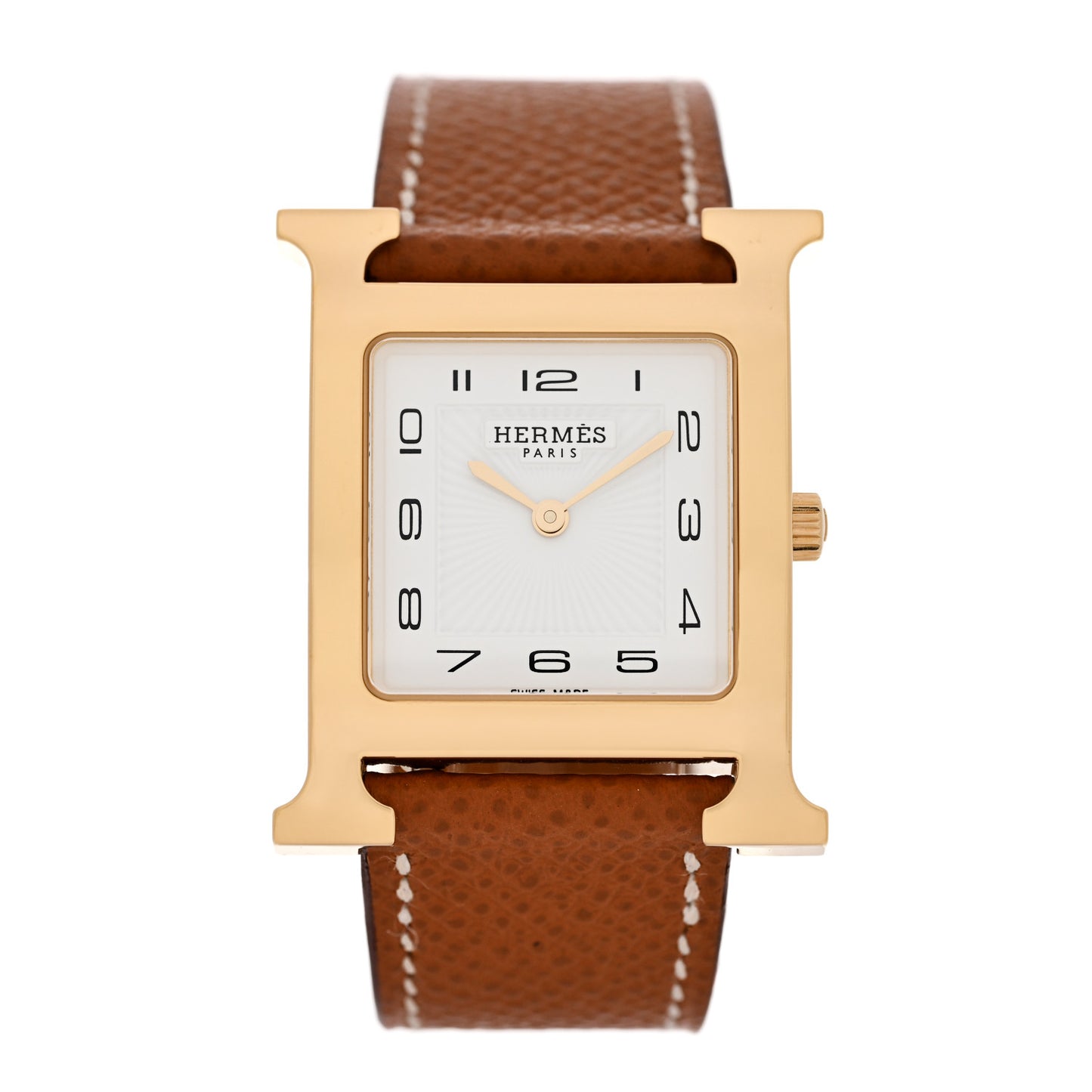 Stainless Steel Epsom 26mm Heure H Hour Quartz Watch Gold