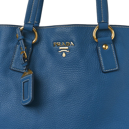 Prada Vitello Phenix Side Zip Tote Cobalto 7 of 11