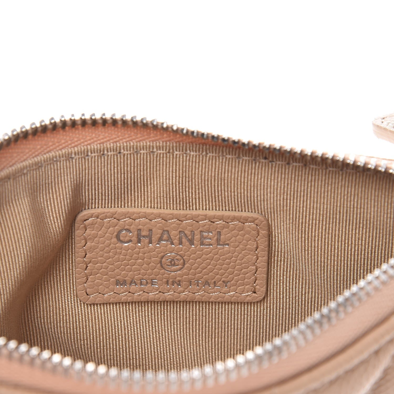 Chanel Caviar Quilted Small Cosmetic Case Beige 6 of 8