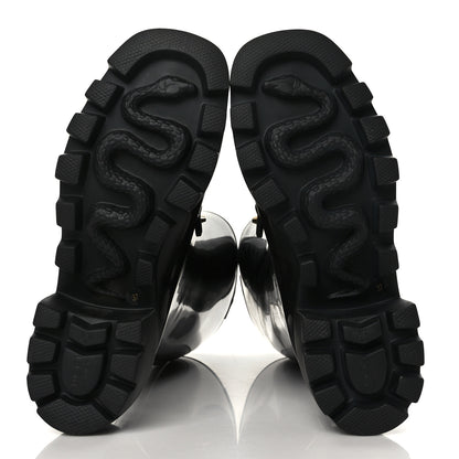 Gucci Rubber Horsebit Knee High Boots 37 Black 8 of 14