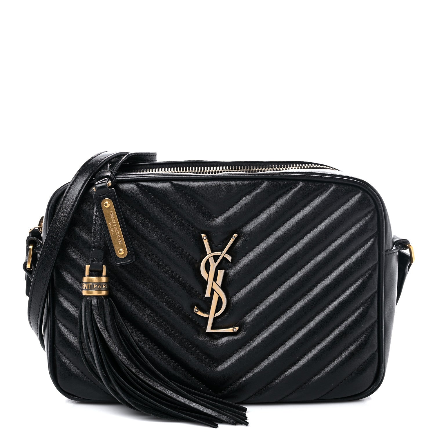 Saint Laurent Calfskin Matelasse Monogram Lou Camera Bag Black 1 of 17