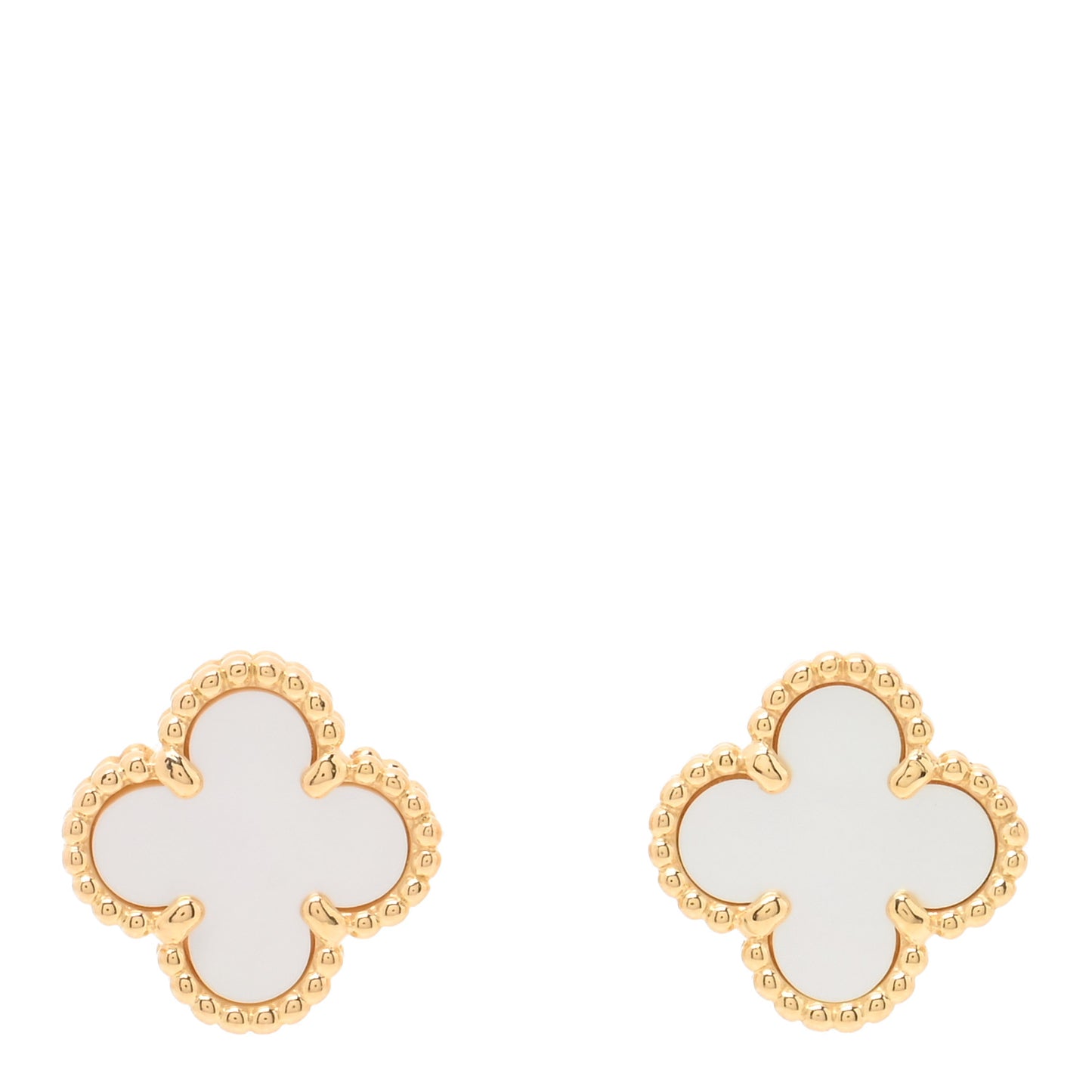 18K Yellow Gold Mother of Pearl Sweet Alhambra Earrings