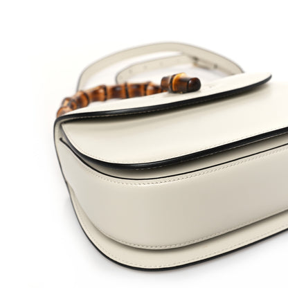 Gucci Boarded Dyana Lux Calfskin Web Small Bamboo 1947 Top Handle Bag Mystic White 7 of 8