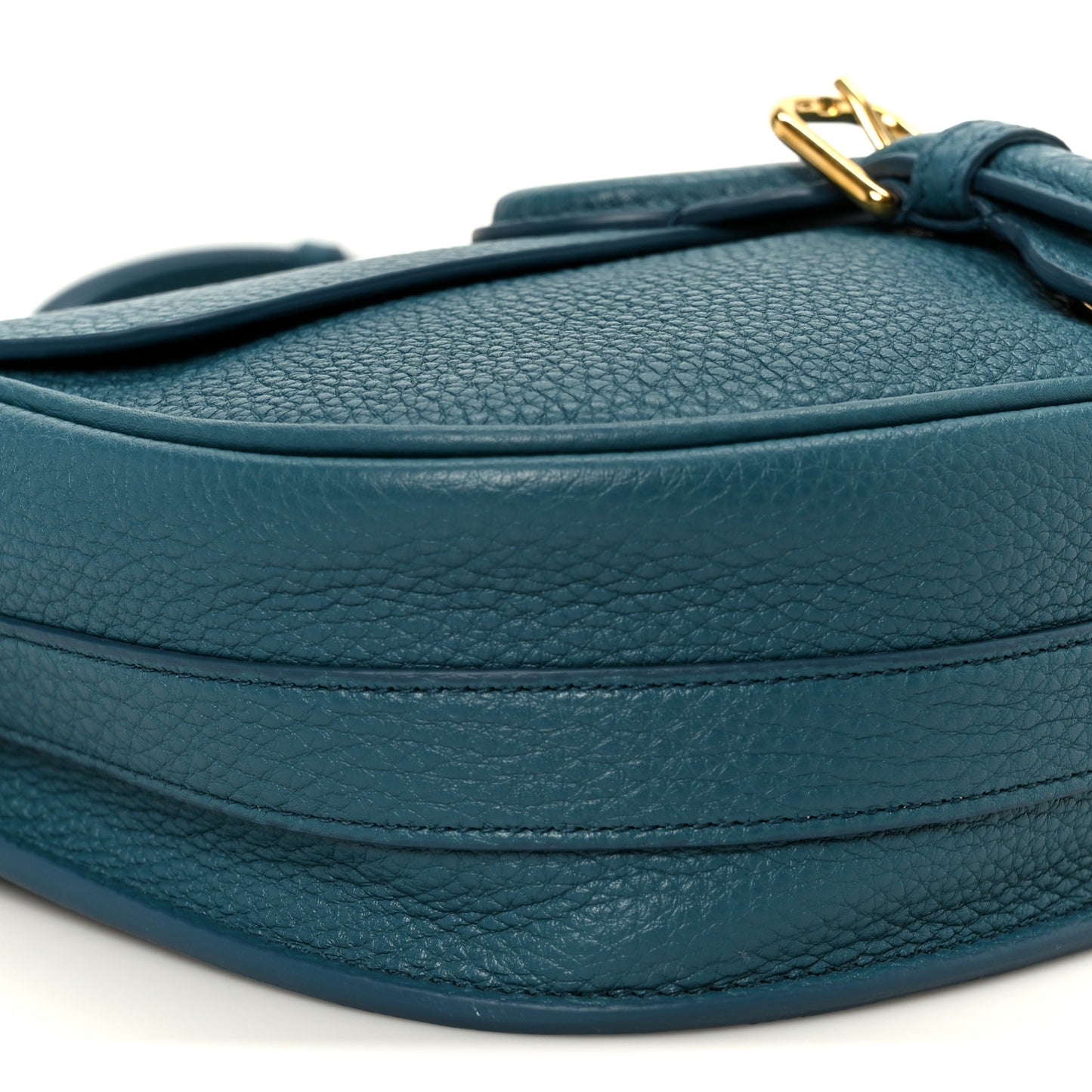 Grained Calfskin Medium Bobby Flap Steel Blue