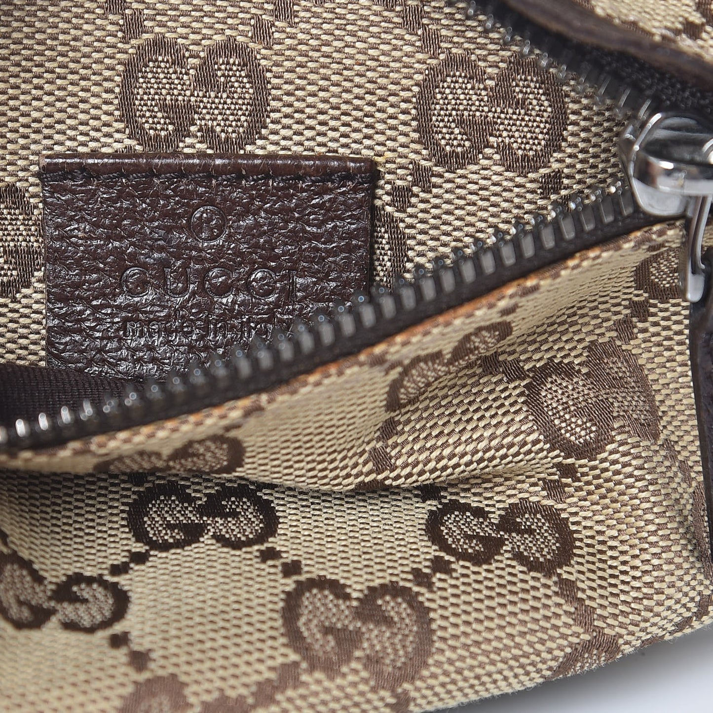 Monogram Web Belt Bag Dark Brown