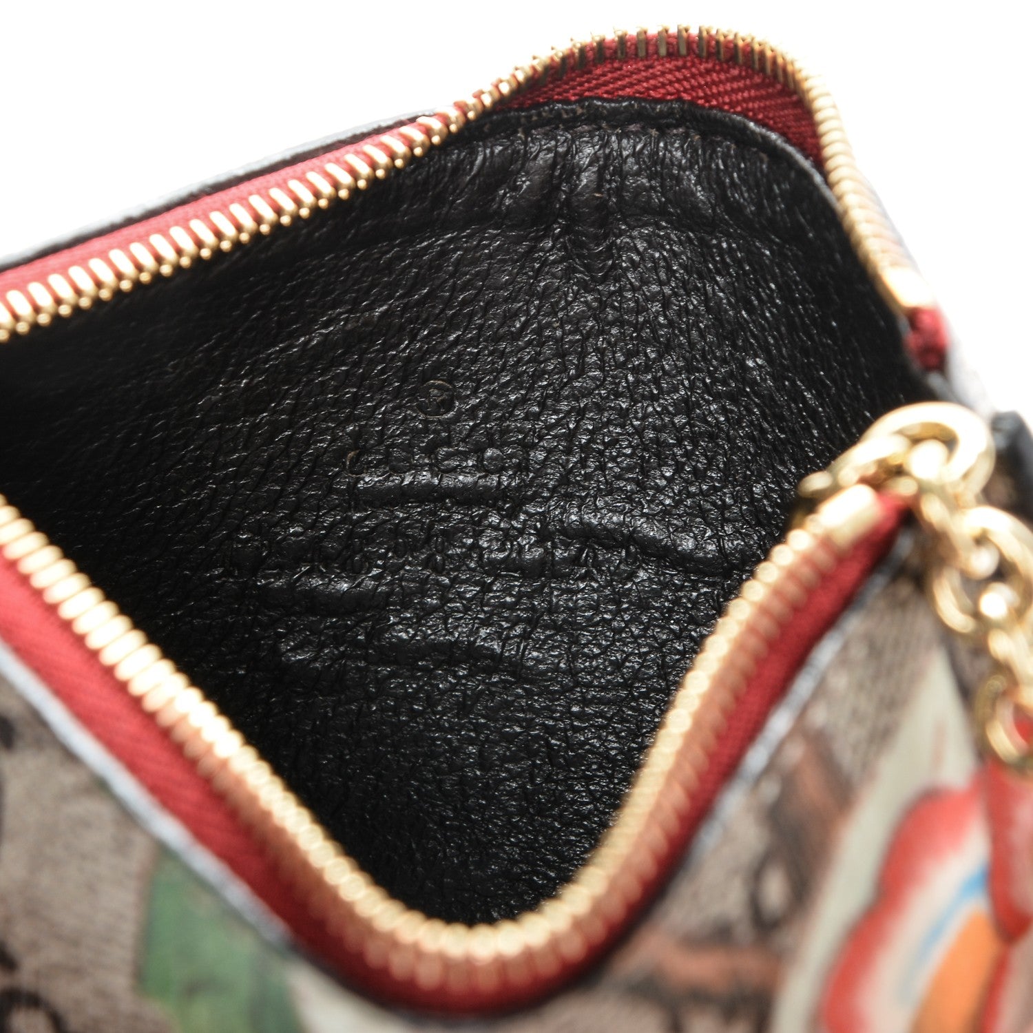 Gucci GG Supreme Monogram Tian Key Case Beige Multicolor Red 6 of 6
