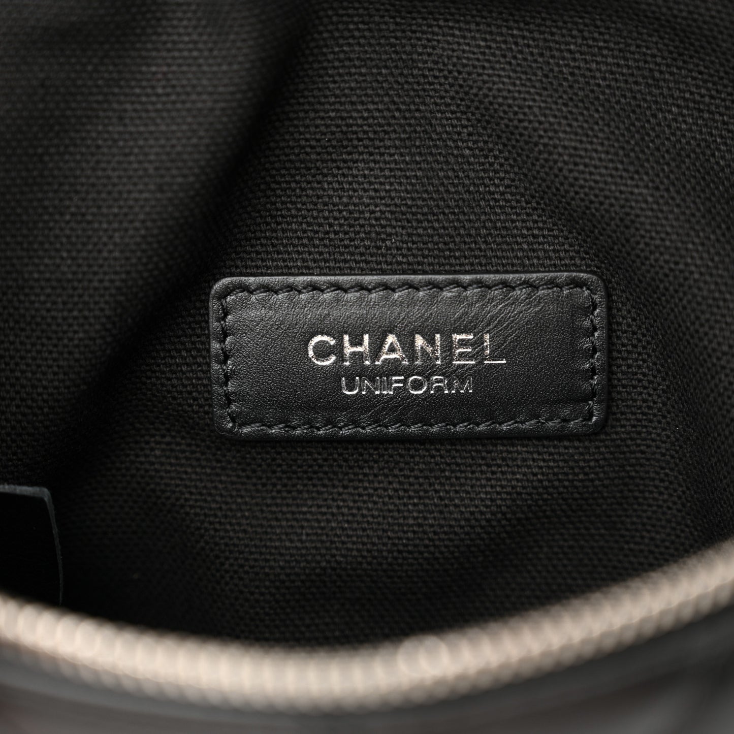 Calfskin Quilted Waist Belt Bag Black