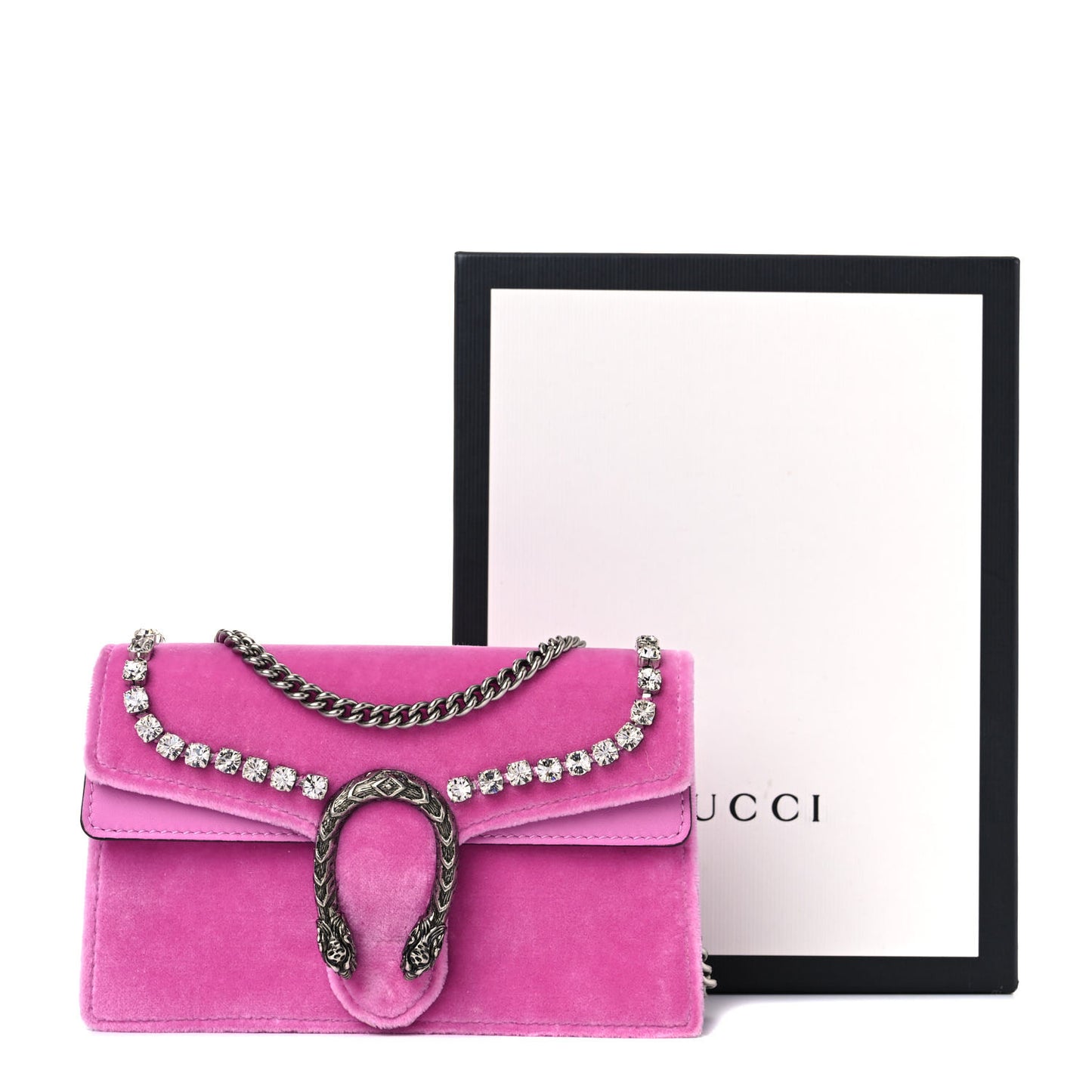 Velvet Crystal Super Mini Dionysus Shoulder Bag Malva