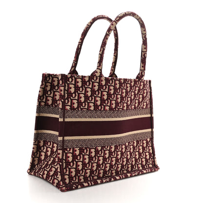 Christian Dior Oblique Medium Book Tote Burgundy Multicolor 3 of 9
