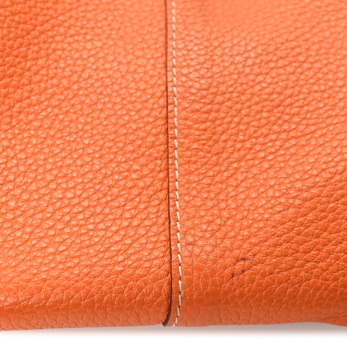 Taurillon Clemence Double Sens 45 Reversible Tote Orange Gold