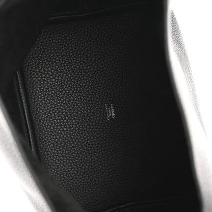 Hermes Taurillon Clemence Picotin Lock 22 MM Black 5 of 11