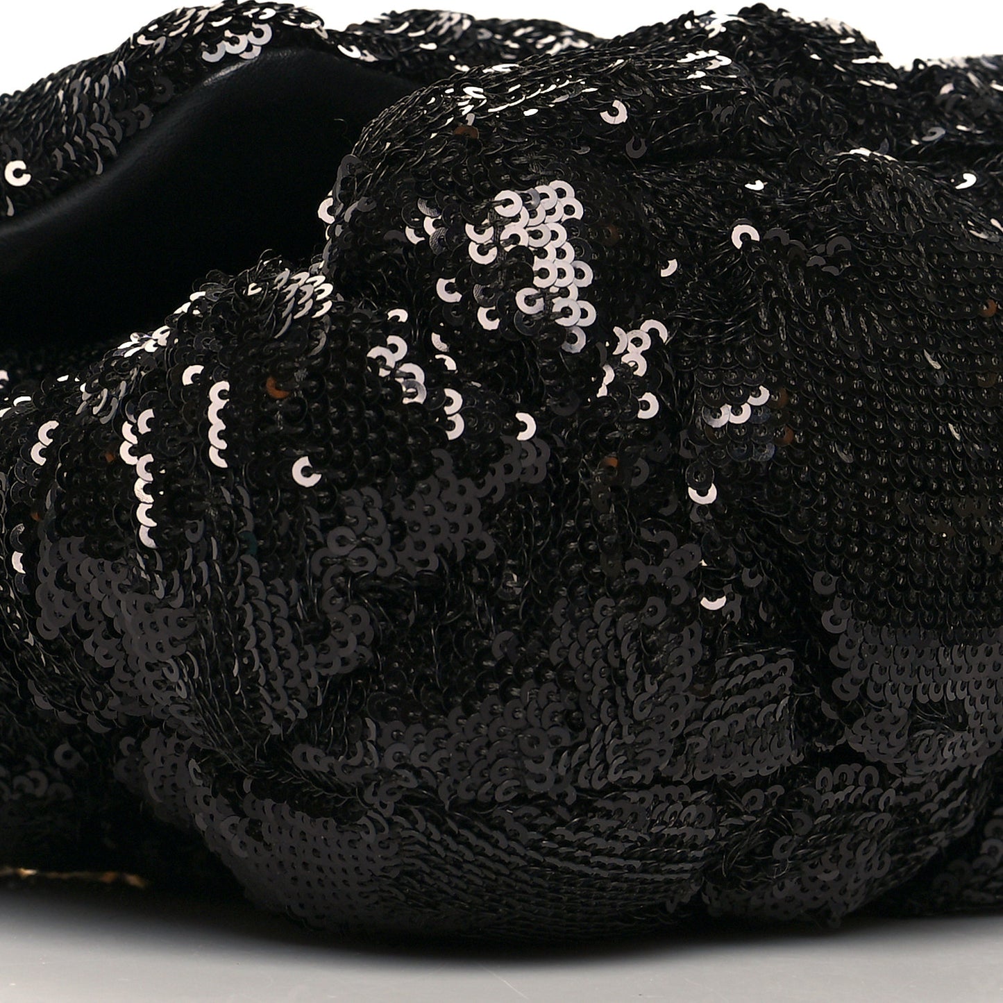 Sequin Quilted Medium Chanel 19 Flap Black