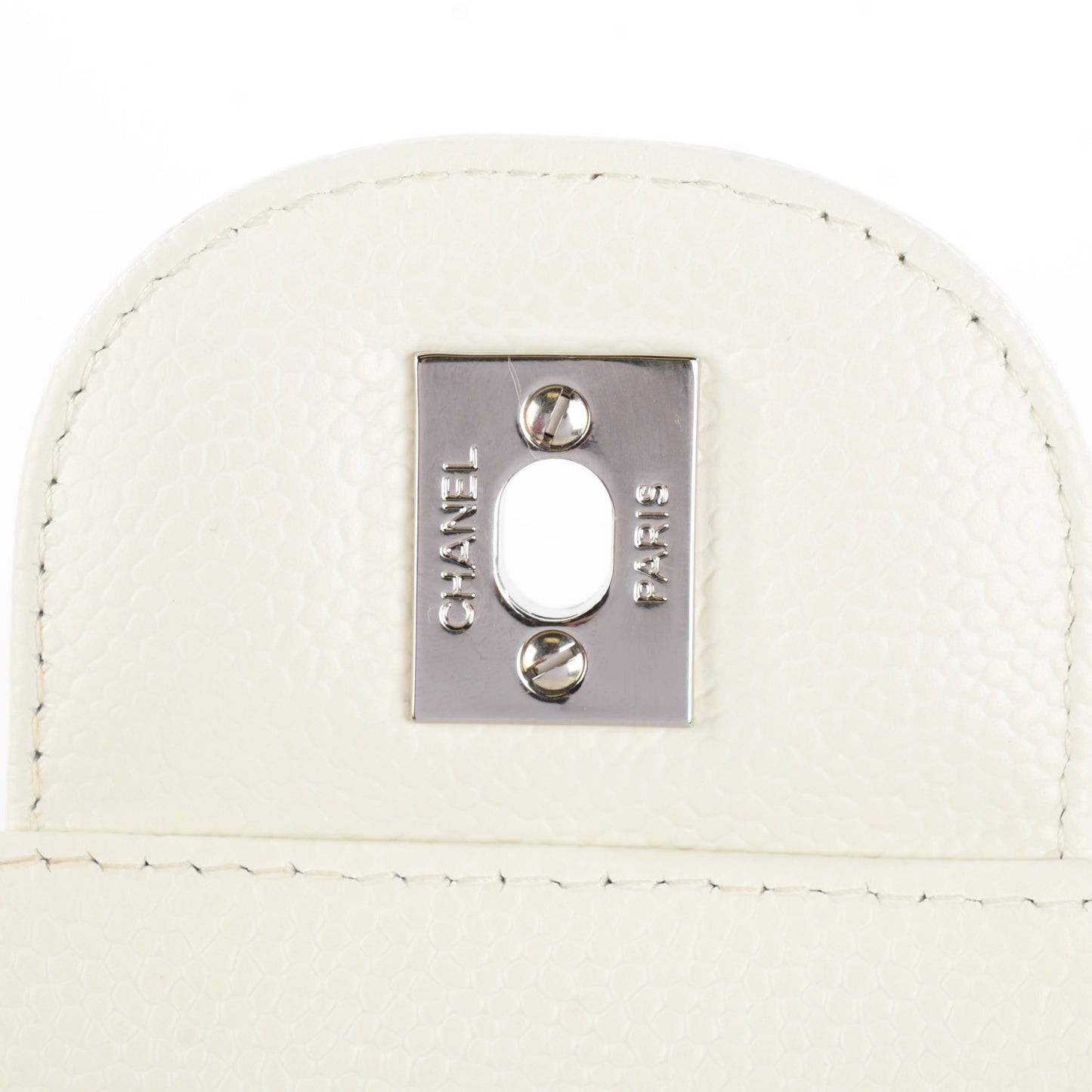 Caviar Quilted Jumbo Single Flap White