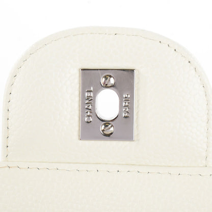 Chanel Caviar Quilted Jumbo Single Flap White 8 of 8