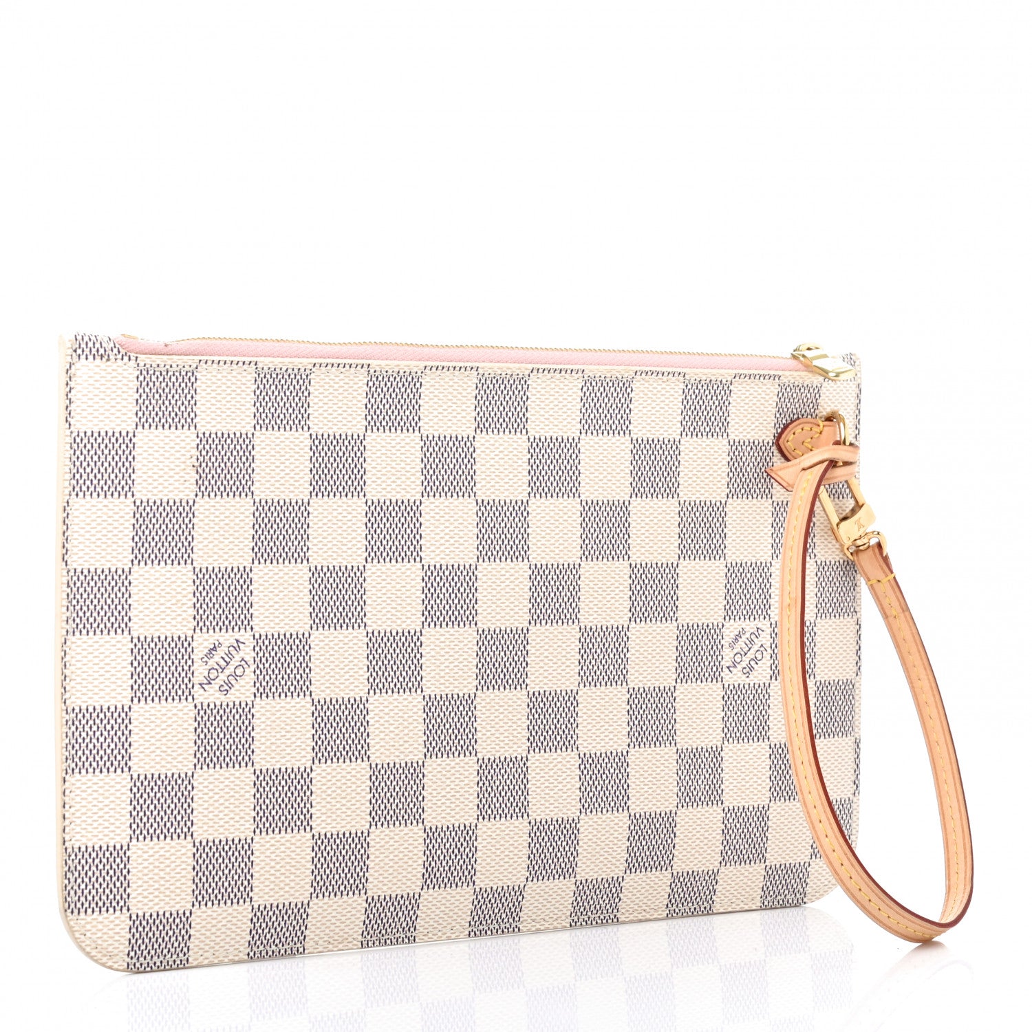 Louis Vuitton Damier Azur Neverfull MM GM Pochette Rose Ballerine 3 of 7