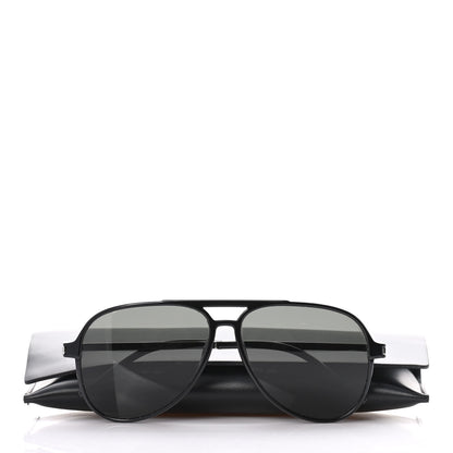 Saint Laurent Aviator Classic 11 Slim Sunglasses Black 10 of 10