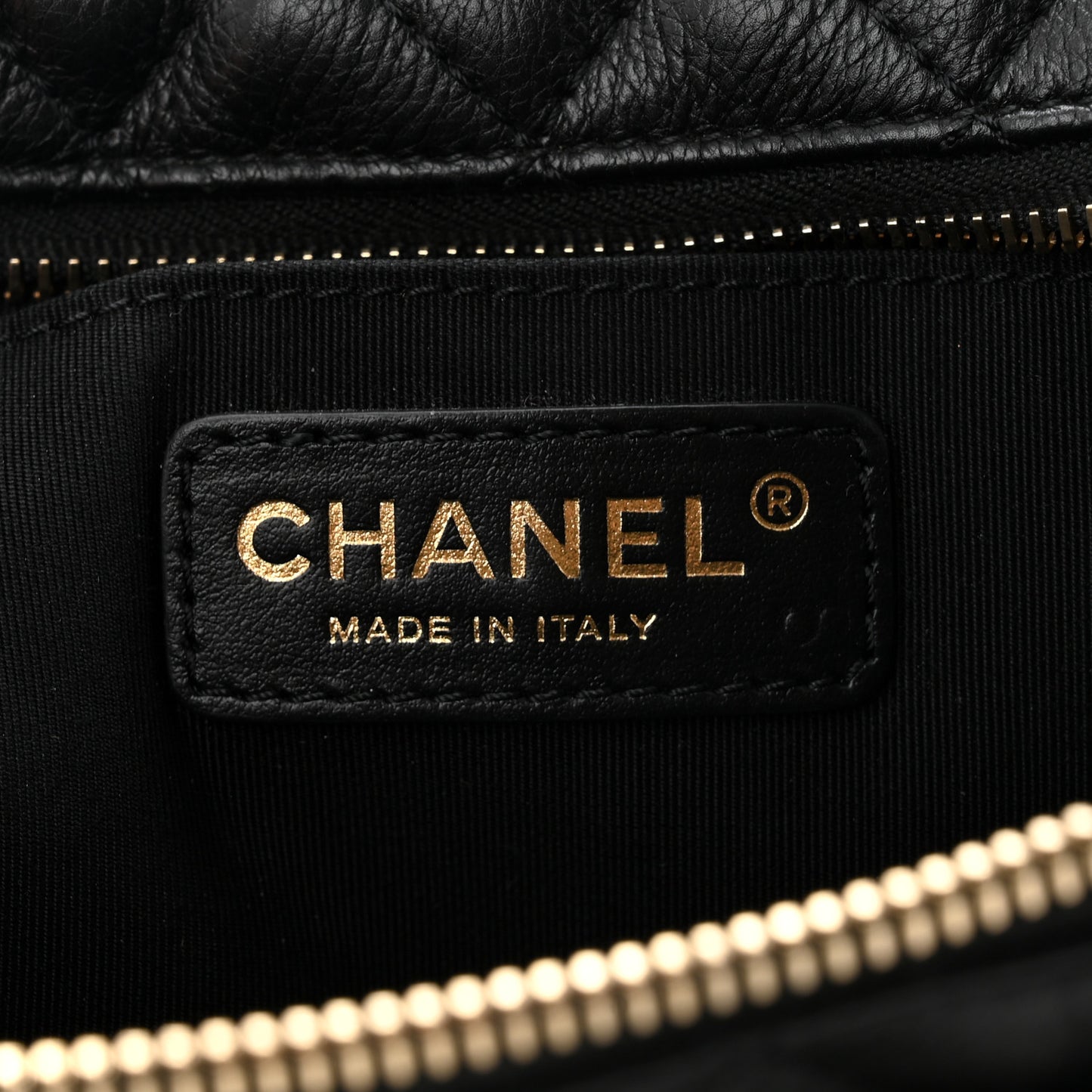 Calfskin Quilted Waist Bag Black
