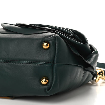 Valentino Garavani Nappa Pleated Petale Tote Green 8 of 12