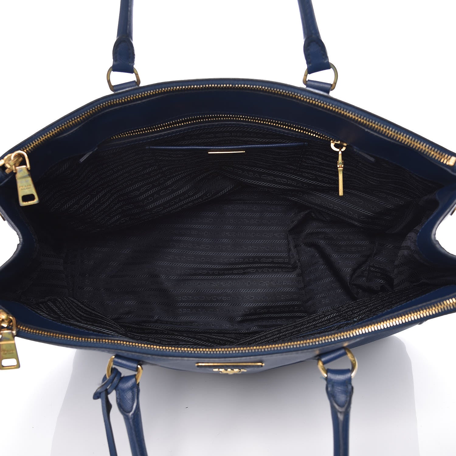 Prada Saffiano Lux Extra Large Galleria Double Zip Tote Bluette 5 of 21