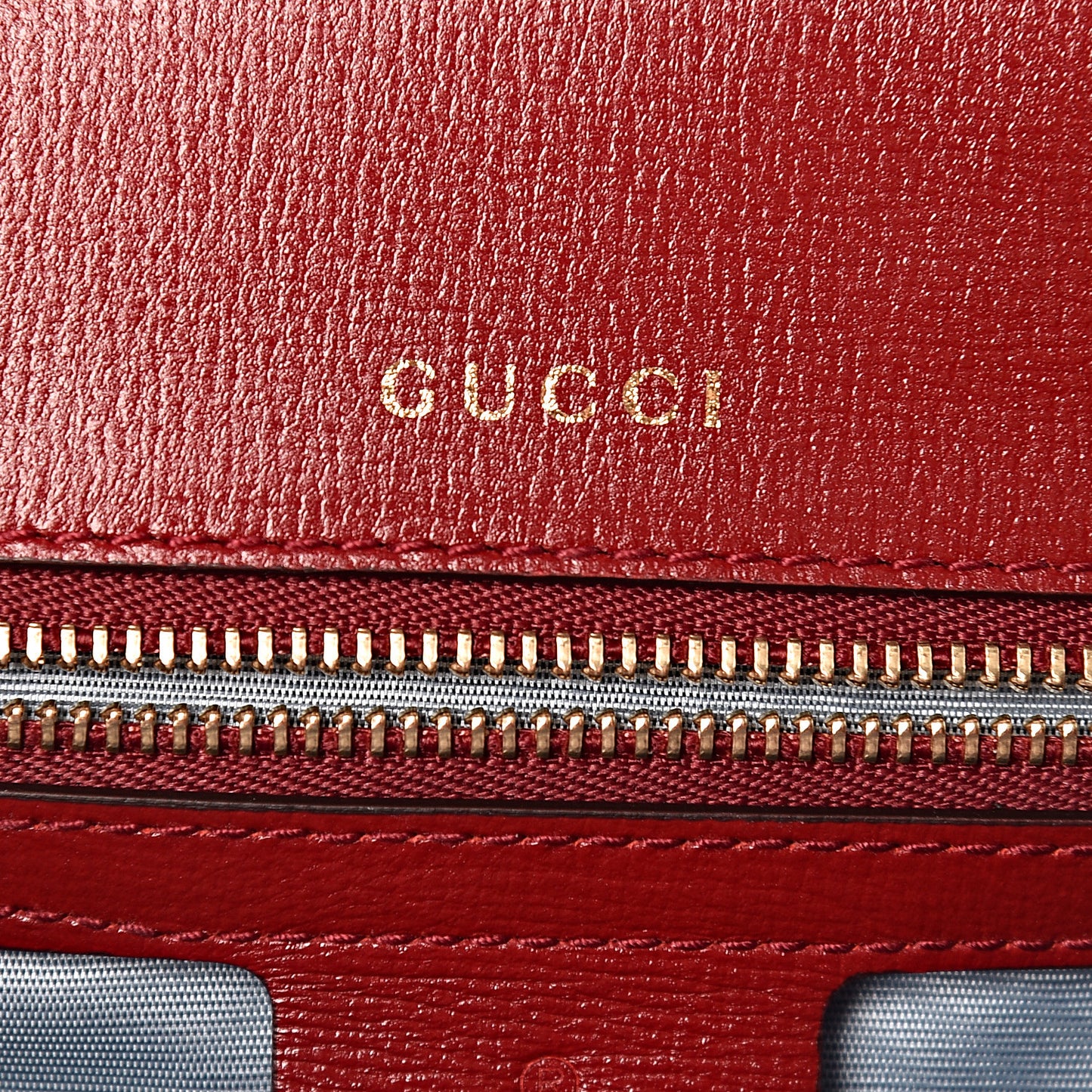 Textured Calfskin Small Torchon GG Ring Shoulder Bag New Cherry Red