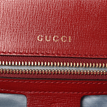 Gucci Textured Calfskin Small Torchon GG Ring Shoulder Bag New Cherry Red 6 of 11