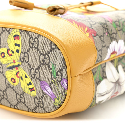 Gucci GG Supreme Monogram Flora Small Ophidia Bucket Bag Beige Multicolor Crop 10 of 10