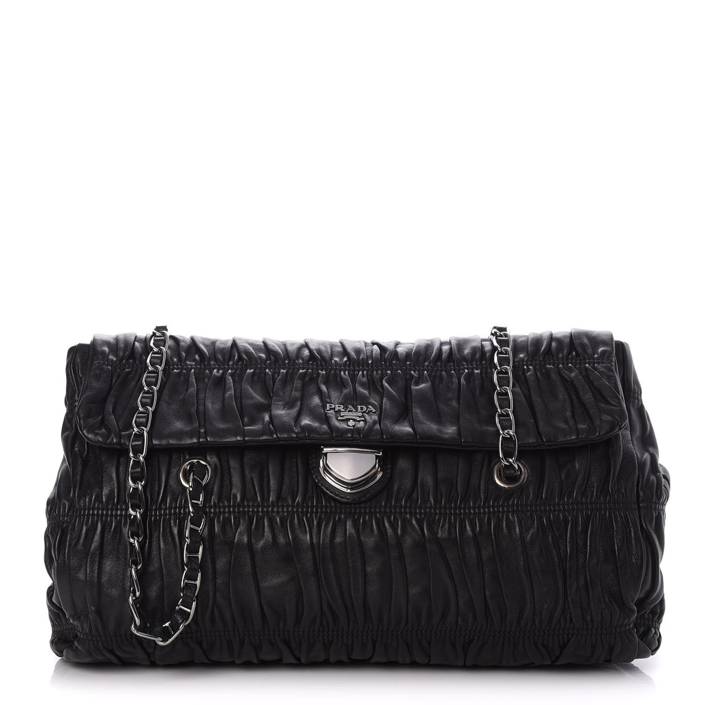 Nappa Gaufre Flap Black